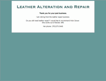 Tablet Screenshot of leatheralterationandrepair.com